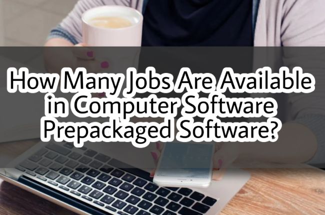 How Many Jobs are Available in Computer Software Prepackaged Software
